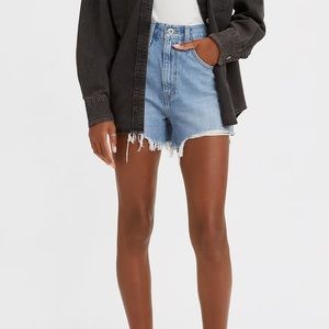 Levi’s SilverTab High Waisted Mom Distressed Jean Shorts